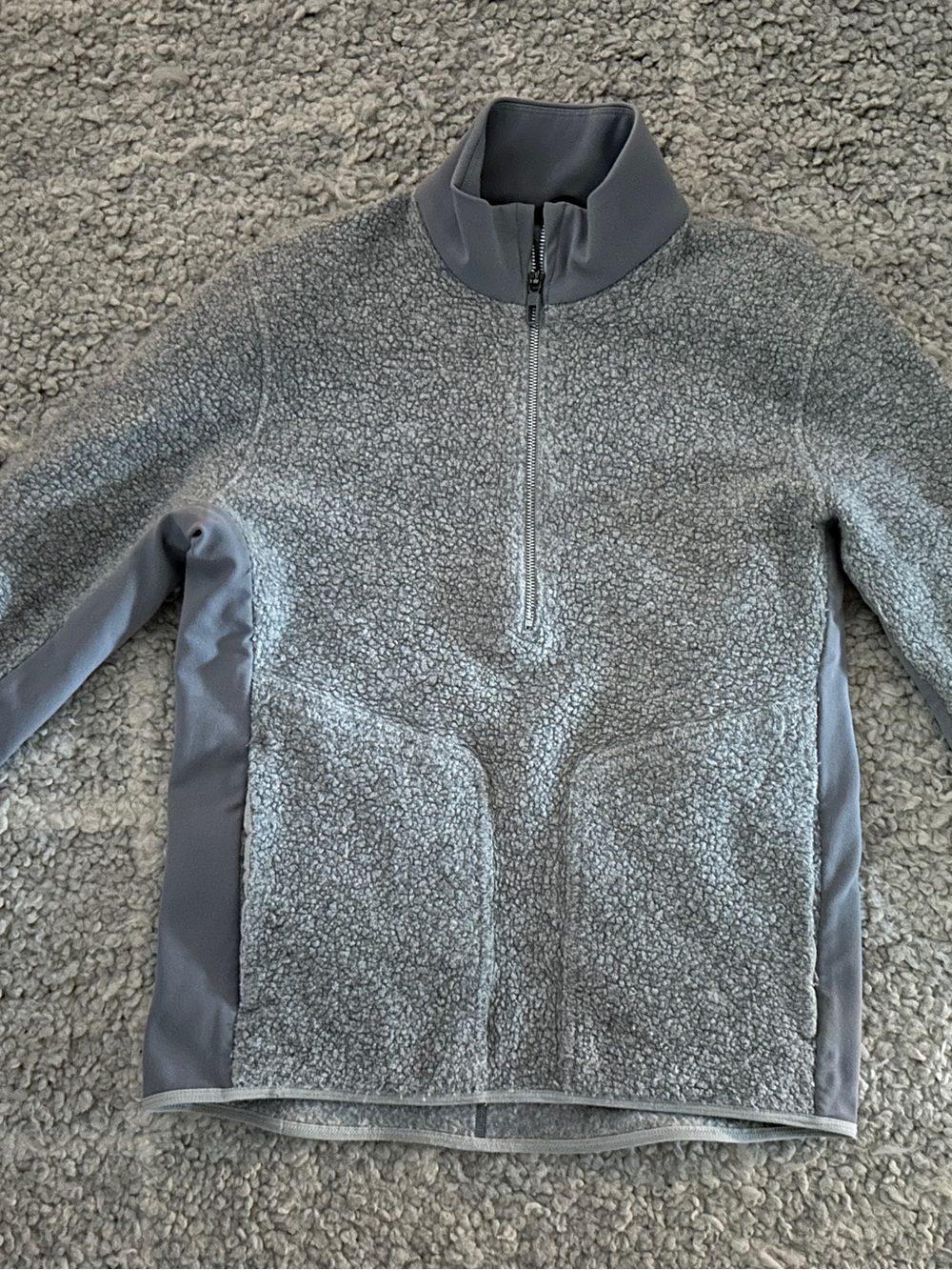 Lululemon Men's Gray Quarter-Zip Sherpa Fleece